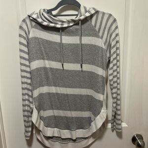Gray striped top